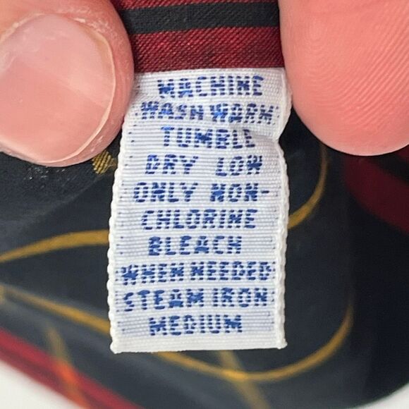 RALPH LAUREN Shirt Men's XL Red Black Plaid Check Crest Long Sleeve Button Down - Picture 6 of 11